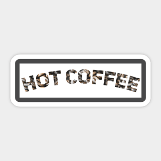 Curved Hot Coffee Sticker